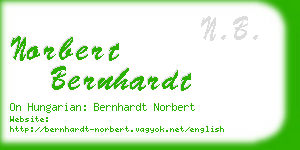 norbert bernhardt business card